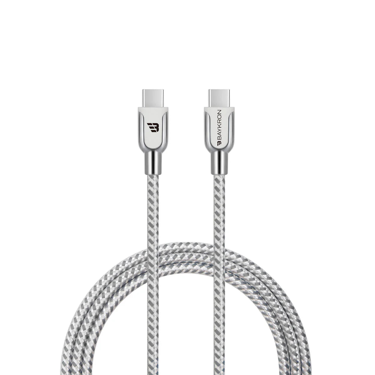 Baykron Braided USB-C to USB-C Cable; Charge and sync;