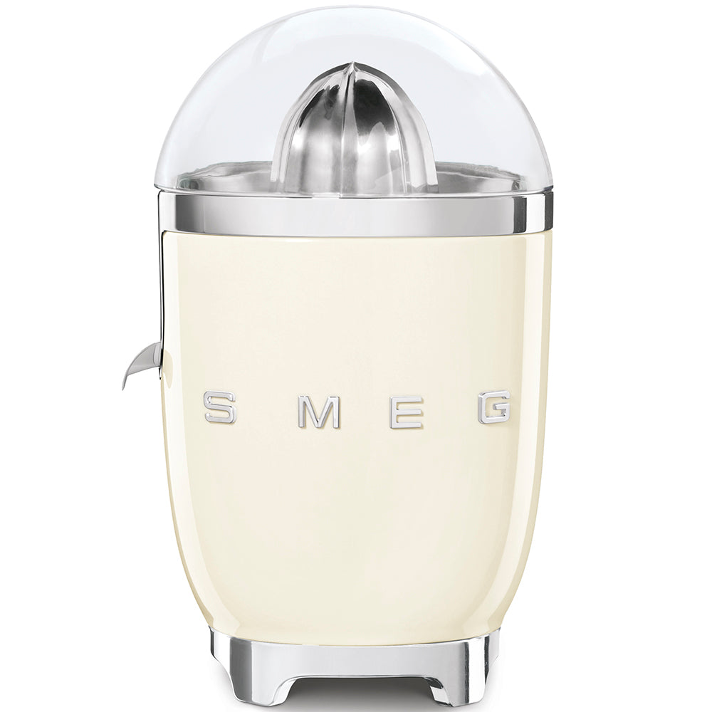 Smeg Cream Electric Citrus Juicer 70w, Manual Pressure Juice Extraction Retro 50's Style Design