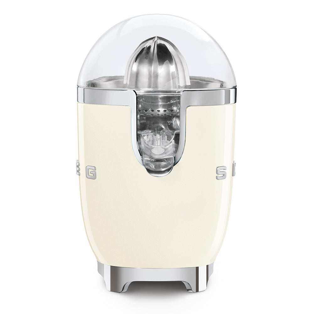 Smeg Cream Electric Citrus Juicer 70w, Manual Pressure Juice Extraction Retro 50's Style Design