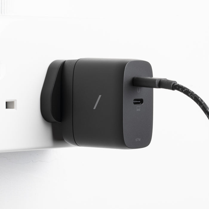 Native Union Fast Gan Charger Pd 67W Dual 2 X Usbc Black