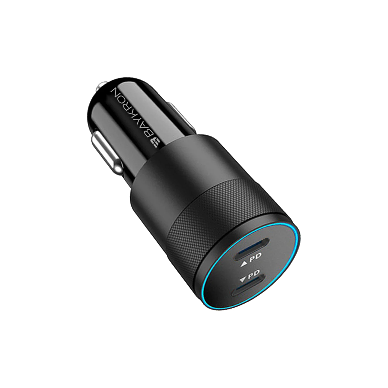 Baykron Car Charger 2 X type C Black