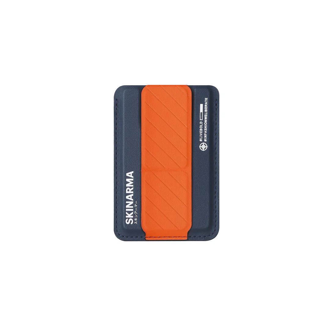 SKINARMA MAG-CHARGE CARD HOLDER WITH GRIP STAND KADO NAVY