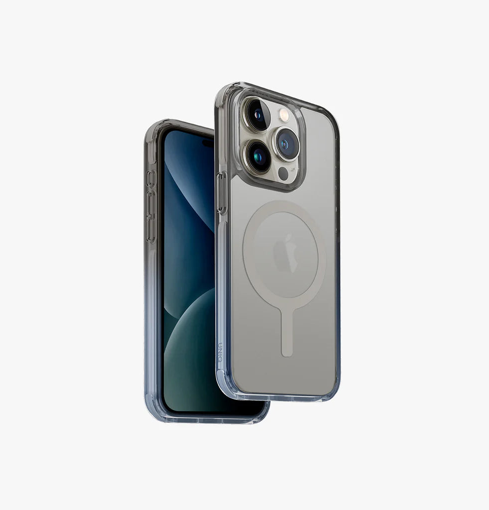 UNIQ HYBRID IPHONE 15 PRO MAGCLICK CHARGING COMBAT DUO AF STONE DUSTY BLUE/GREY