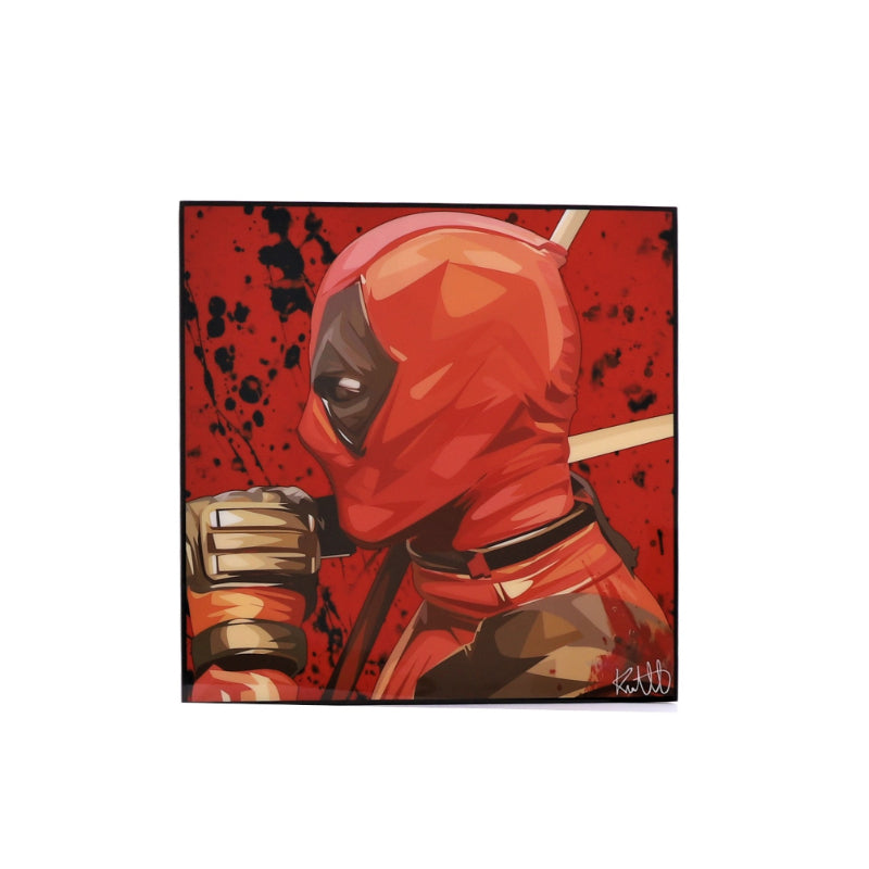 Famous Pop Art Deadpool Ver3 Plywood And Laminate Wall Frame
