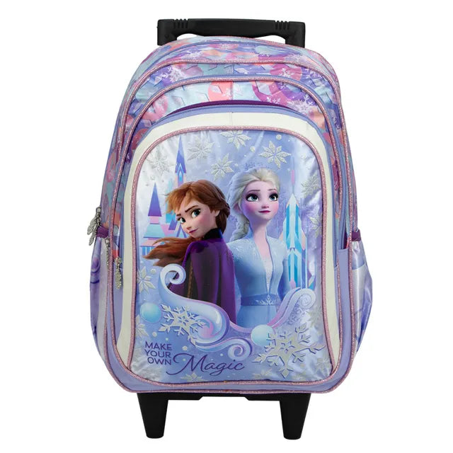 Frozen 16" Trolley Backpack ,3 Compartments & 2 Side Pockets