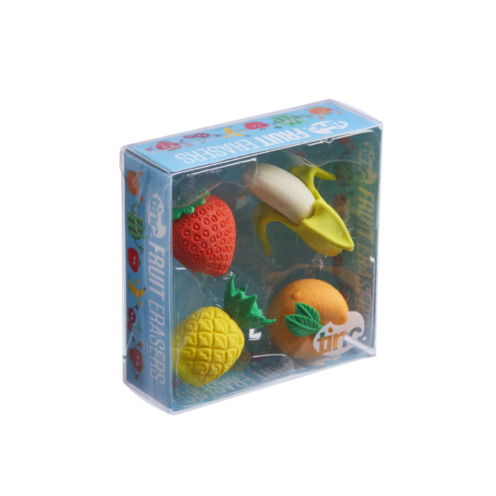 Tinc Set of 4 fruit eraser collection