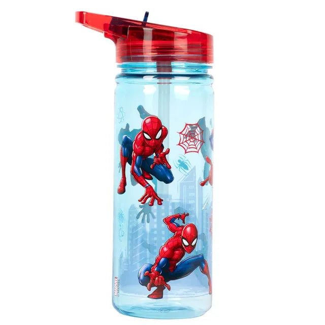 Fringoo Plastic Bottle w/ Straw- Spiderman