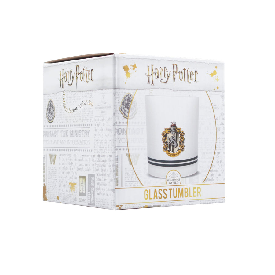 Halfmoon Bay Glass Tumbler Boxed 300Ml Harry Potter Hufflepuff