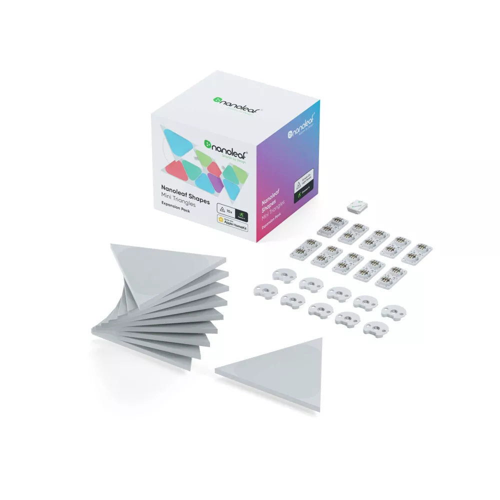 Nanoleaf Shapes Triangles Mini أبيض - 10 قطع - ألواح فقط