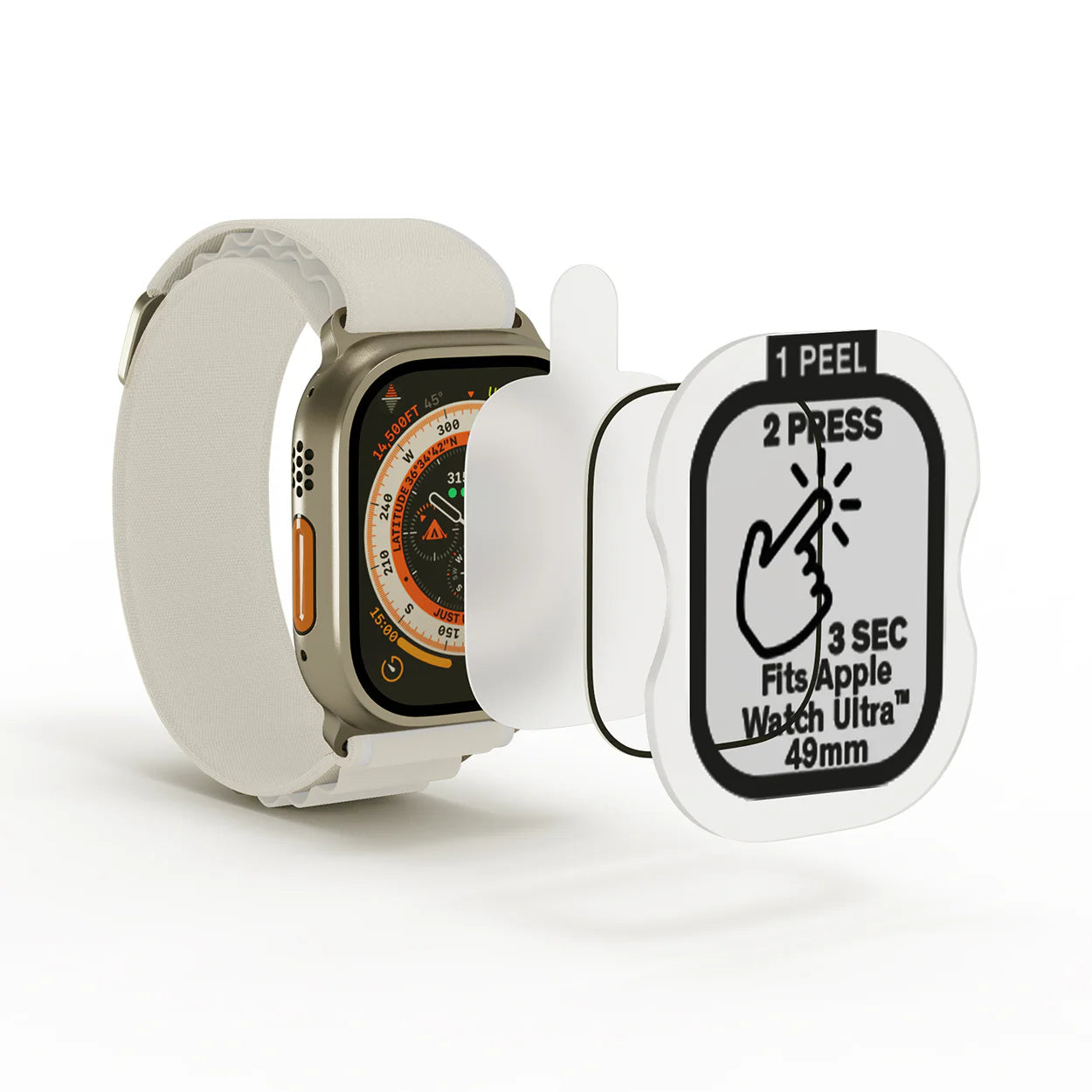 BAYKRON Tempered Glass Shield for Apple Watch Ultra™ 49mm