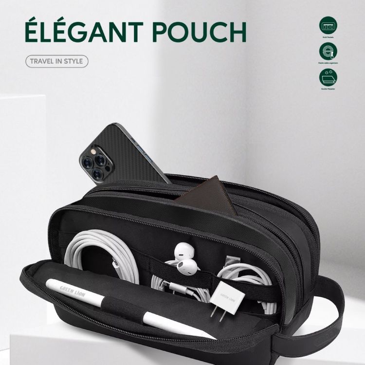 Green Lion Elegant Pouch BLK