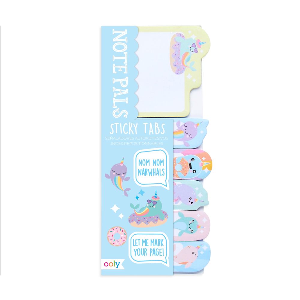 Ooly Note Pals Sticky Tabs: Nom Nom Narwhals 1 Pack