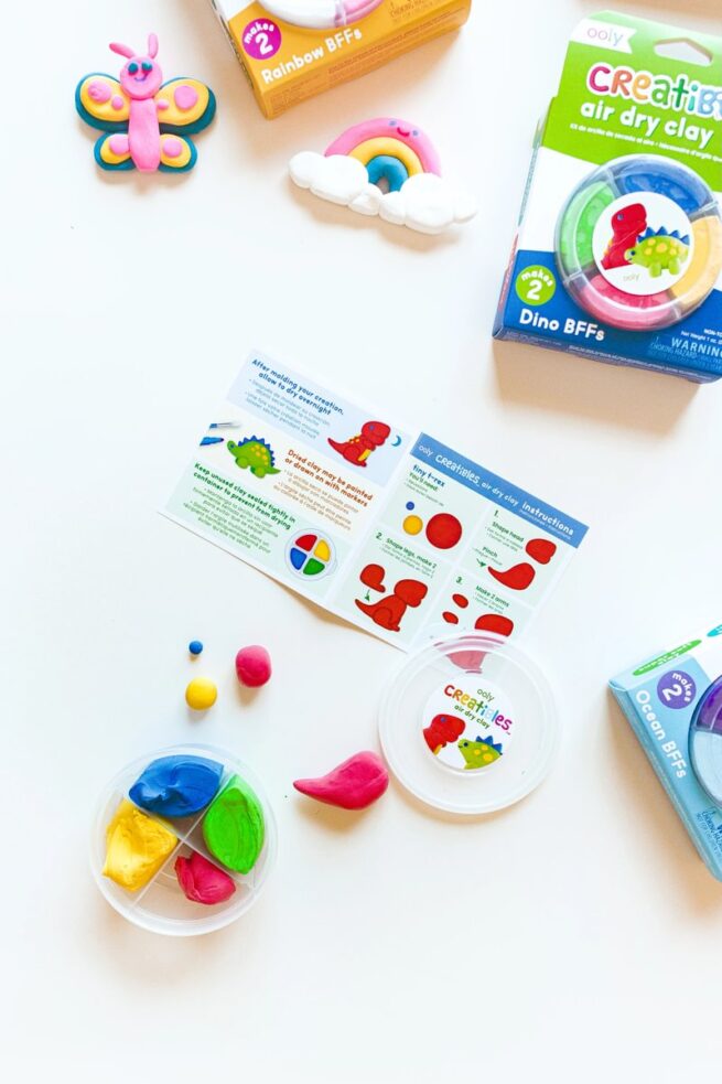 Ooly Creatibles D.I.Y. Air Dry Clay Kit: Dino. Bffs Set Of 4