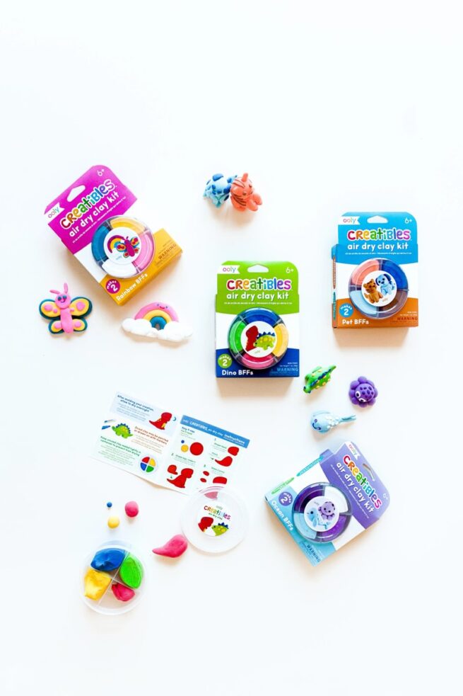 Ooly Creatibles D.I.Y. Air Dry Clay Kit: Rainbow Bffs Set Of 4
