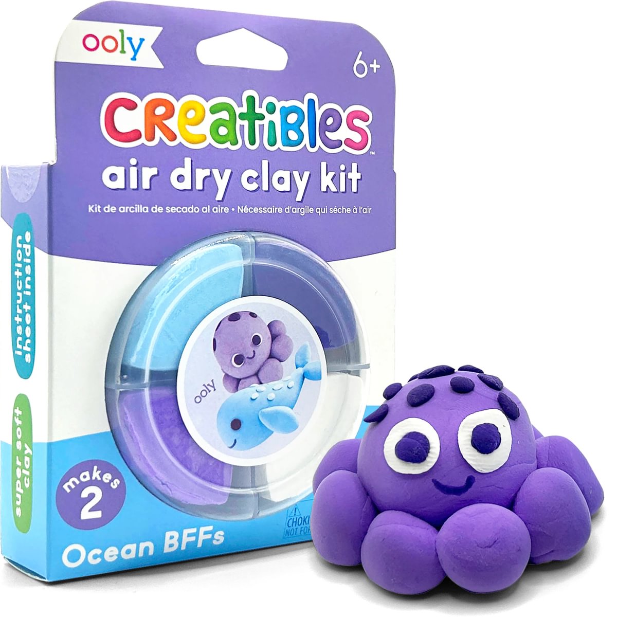 Ooly Creatibles D.I.Y. Air Dry Clay Kit: Ocean Bffs Set Of 4