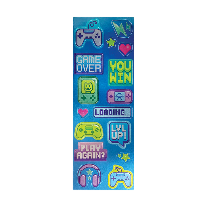 Ooly Stickiville Stickers: Pixel Gamer Skinny 2 Sheets
