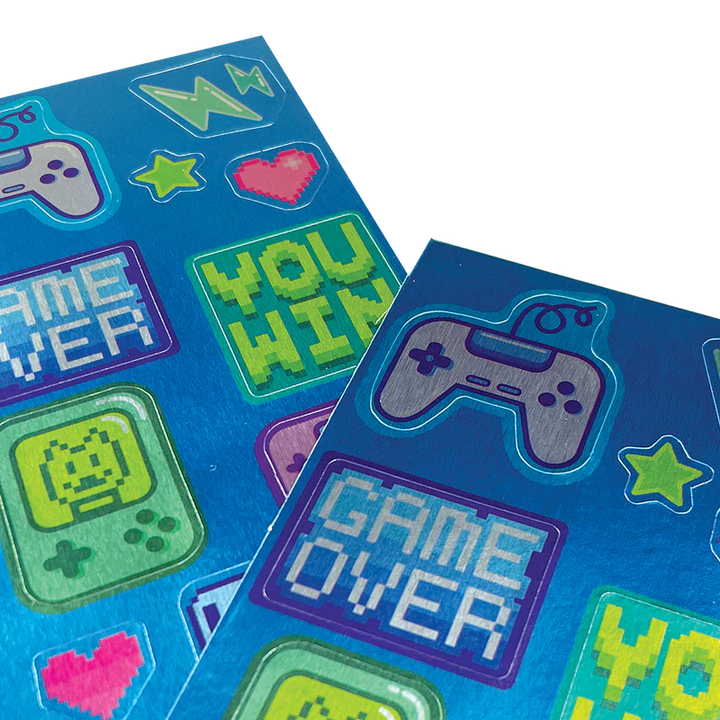Ooly Stickiville Stickers: Pixel Gamer Skinny 2 Sheets