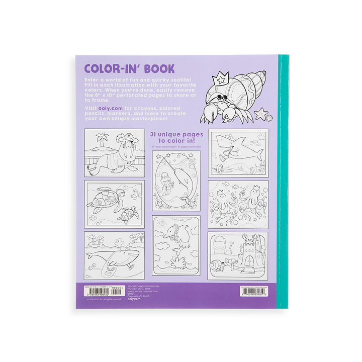 Ooly Color In Book: Outrageous Ocean 8 X 10