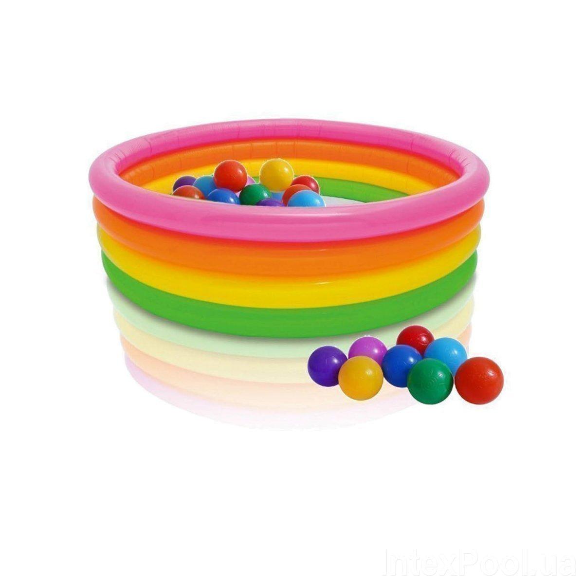 Intex SUNSET GLOW POOL, 4-Rings, Shelf Box