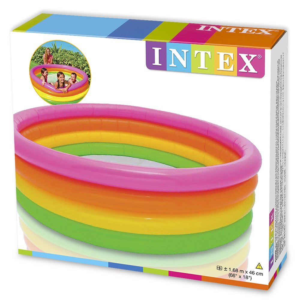 Intex SUNSET GLOW POOL, 4-Rings, Shelf Box