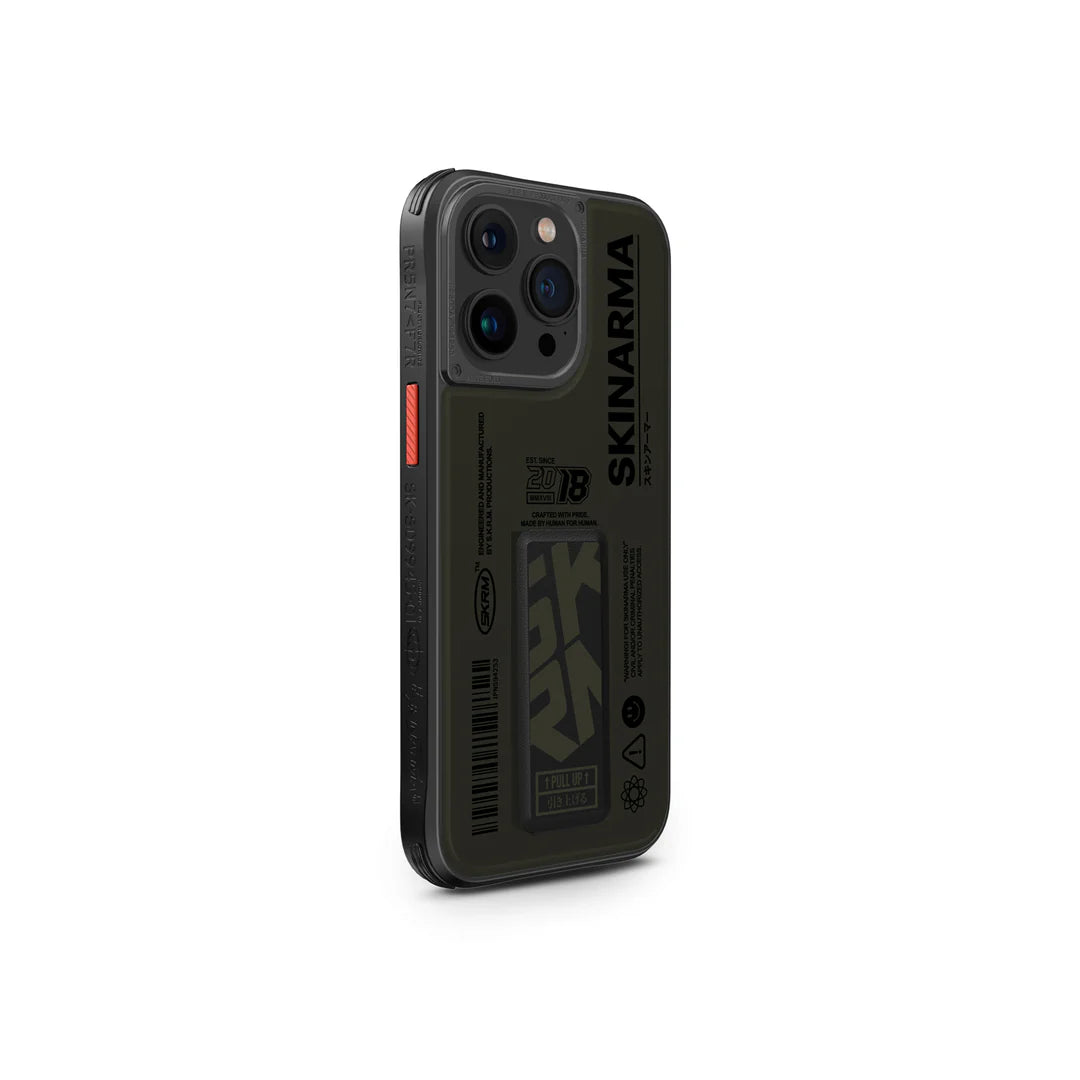 Skinarma iPhone 15 Pro Spunk Case Pewter Green
