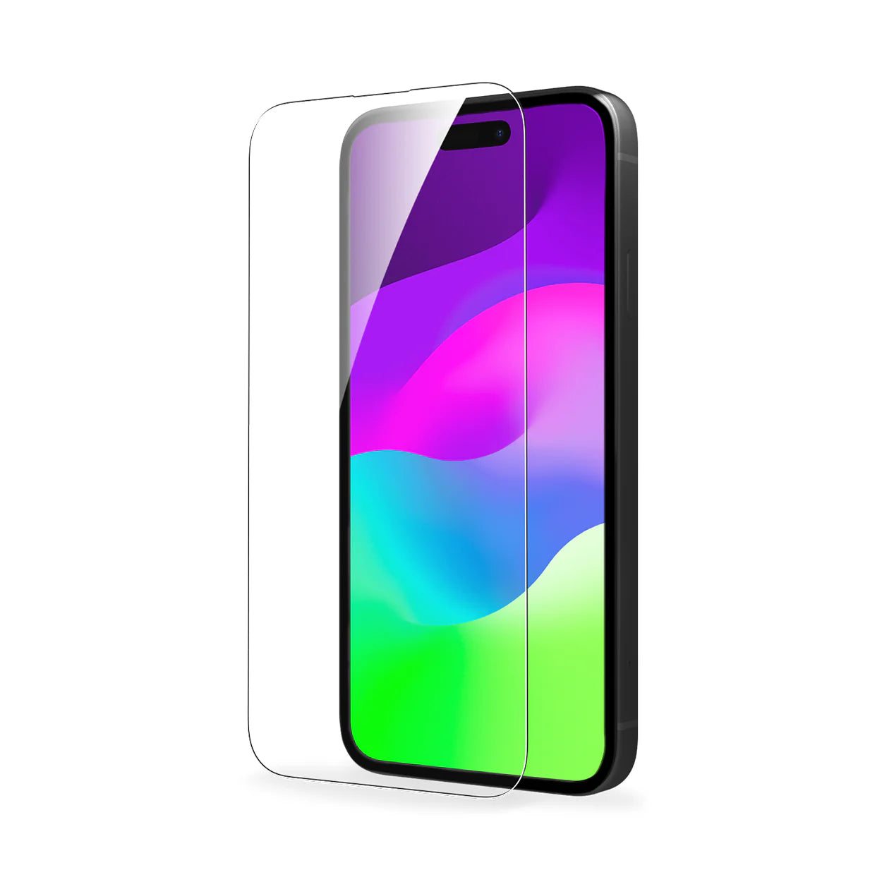 واقي شاشة بيكرون 2.5D HD شفاف مع أداة تطبيق - آيفون 15