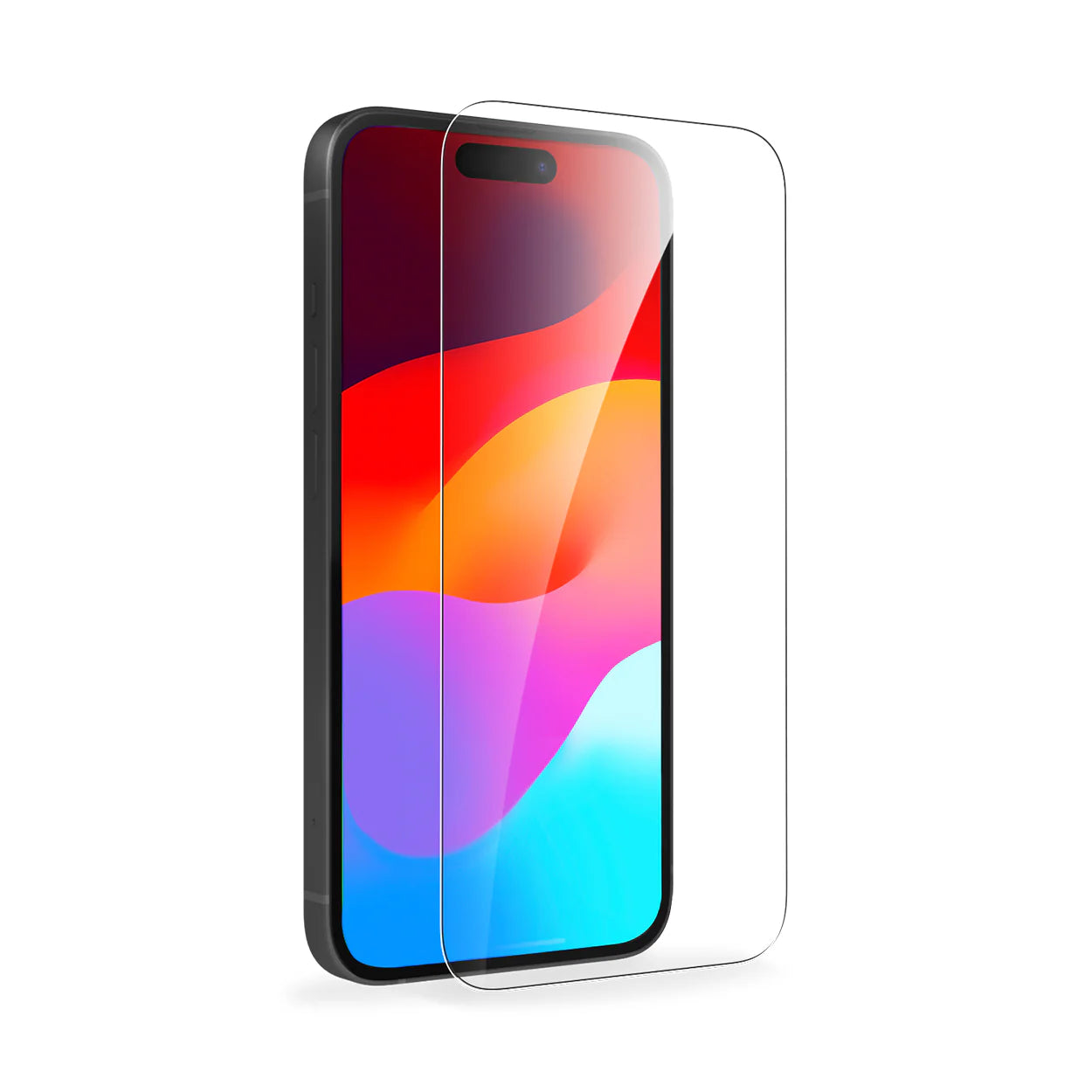واقي شاشة زجاجي بيكرون 2.5D HD شفاف مع أداة تطبيق - آيفون 15 برو