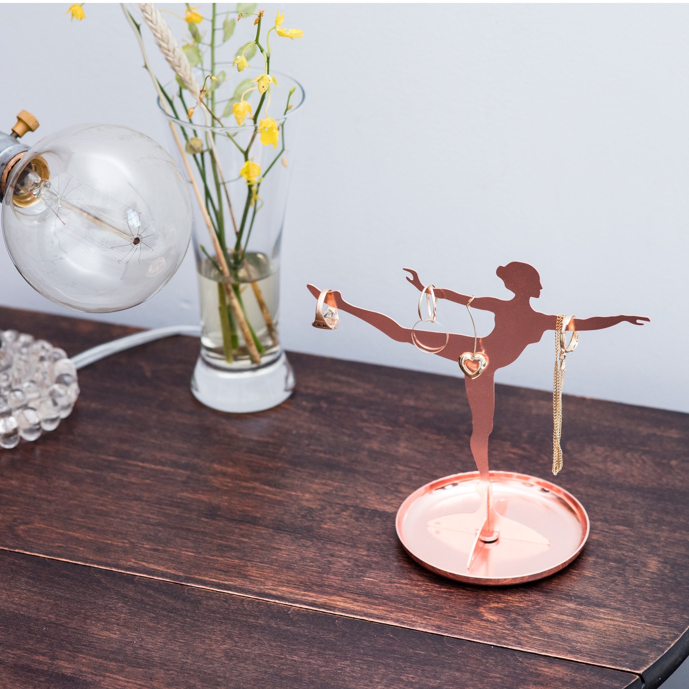 Kikkerland Ballerina Jewelry Stand Copper