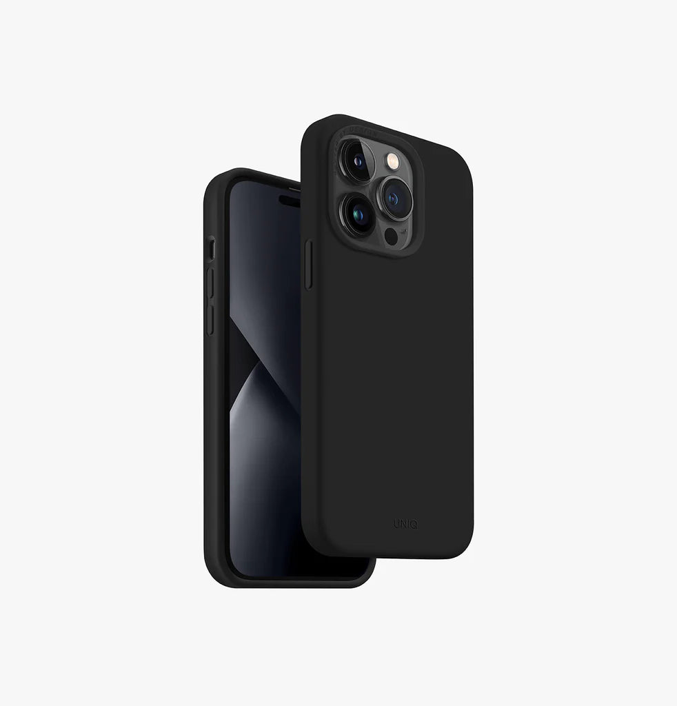 Uniq Hybrid iPhone 14 Pro Lino Midnight Black Case