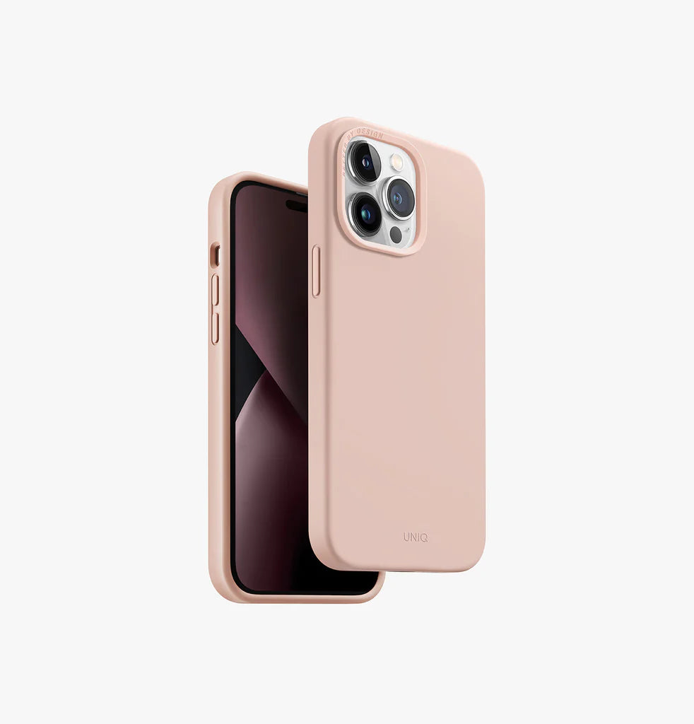 Uniq Hybrid iPhone 14 Pro Max Lino Blush Pink Case