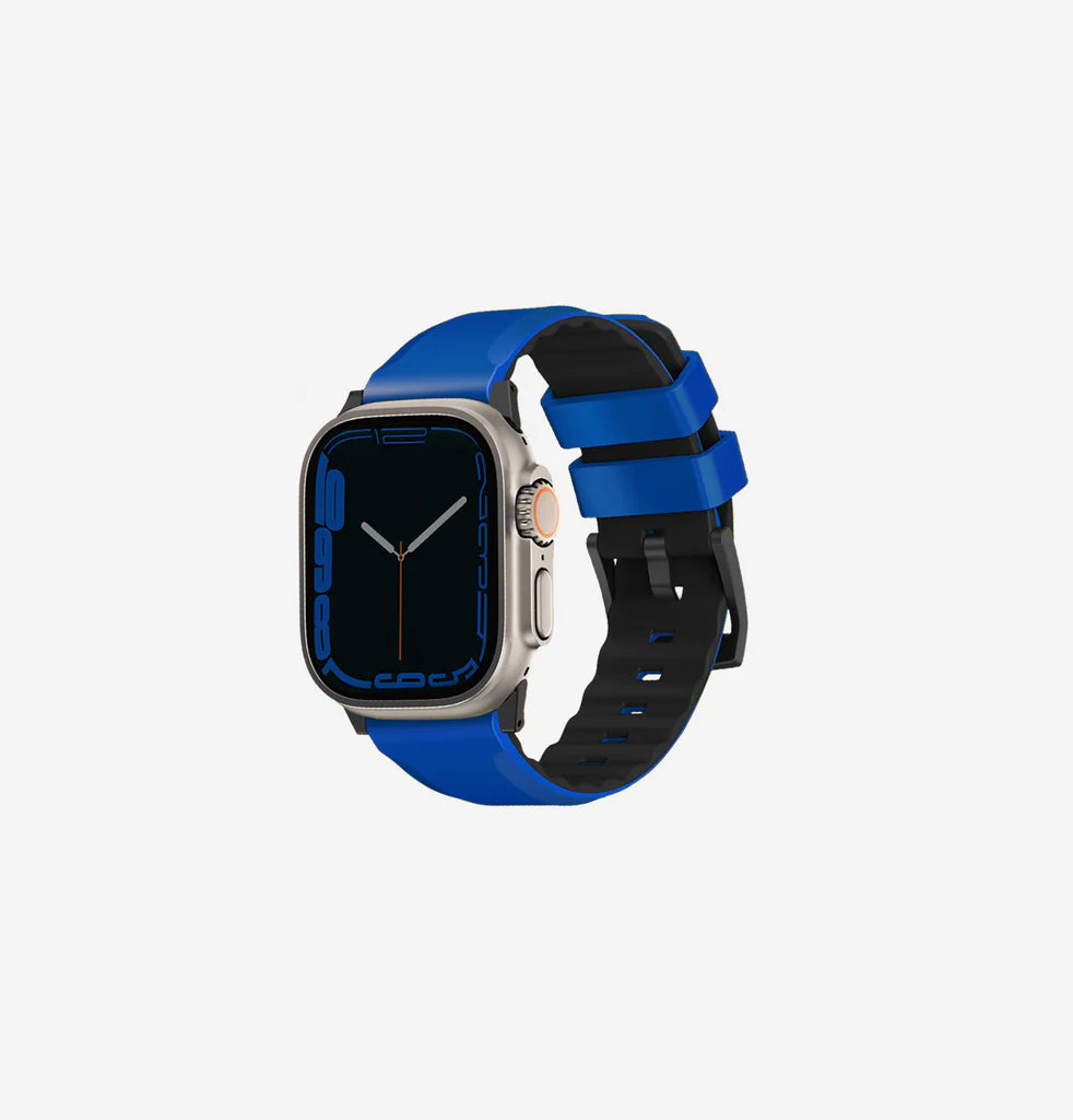 Uniq Linus Airosofy Silicone Apple Watch Strap 49/45/44/42MM Racing Blue