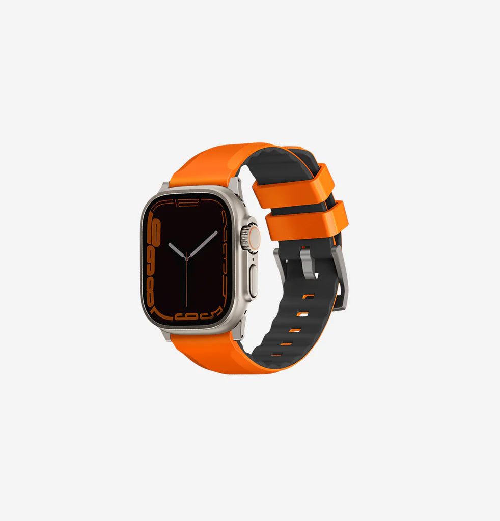 Uniq Linus Airosofy Silicone Apple Watch Strap 49/45/44/42MM Volt Orange
