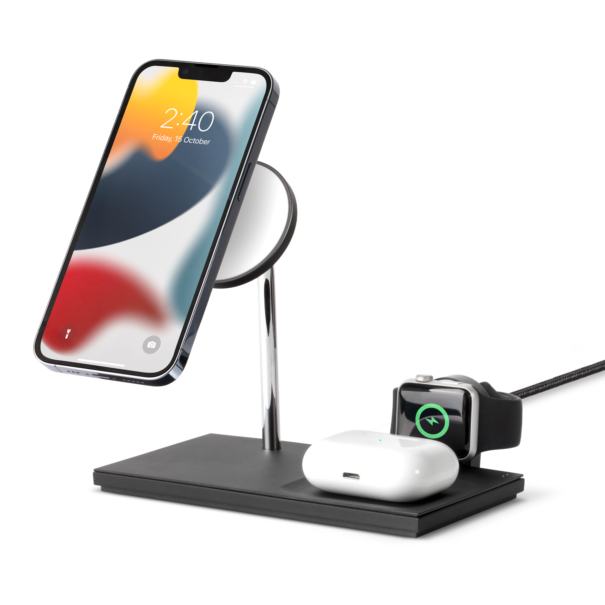 Native Union Snap Magnetic 3 In 1 Wireless Charger Black