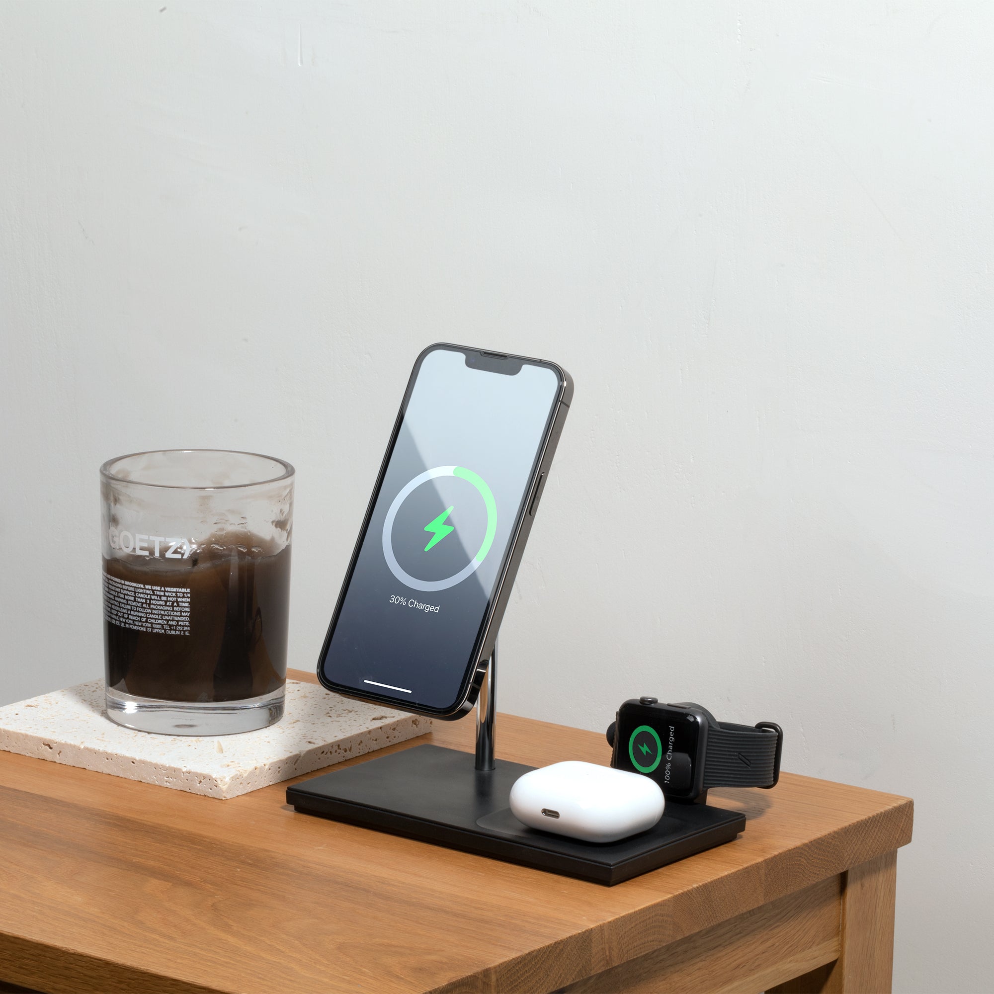 Native Union Snap Magnetic 3 In 1 Wireless Charger Black