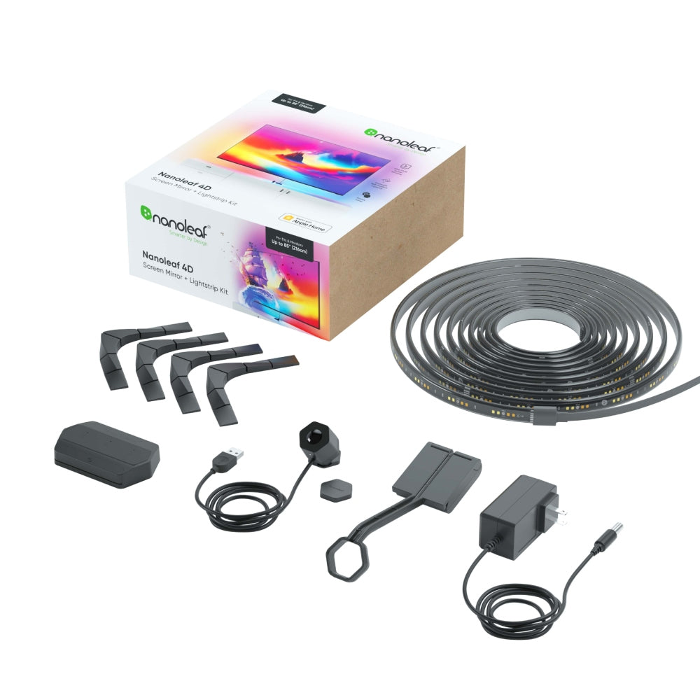 مرآة تلفزيون Nanoleaf 4D مع شريط إضاءة SMK بطول 5.2 أمتار للتلفزيونات حتى 85 بوصة (216 سم) - المملكة المتحدة