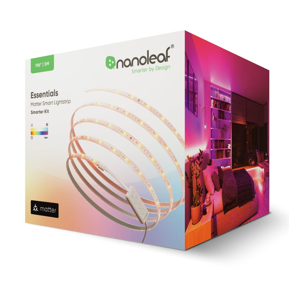 Nanoleaf Essentials Matter شريط إضاءة STK - طول 5 أمتار - 1600 لومن - 30 وات - 2700K-6500K - المملكة المتحدة
