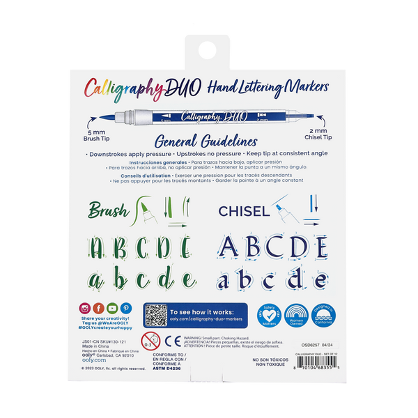 Ooly Calligraphy Duo Markers Set Of 12