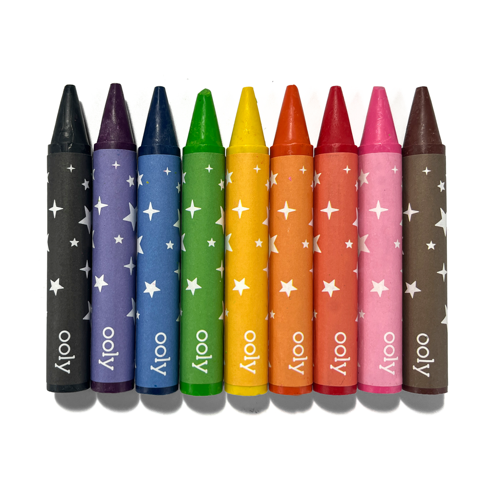 Ooly Carry Along Crayon & Coloring Book Kit Work Zone Set Of 9 Crayons