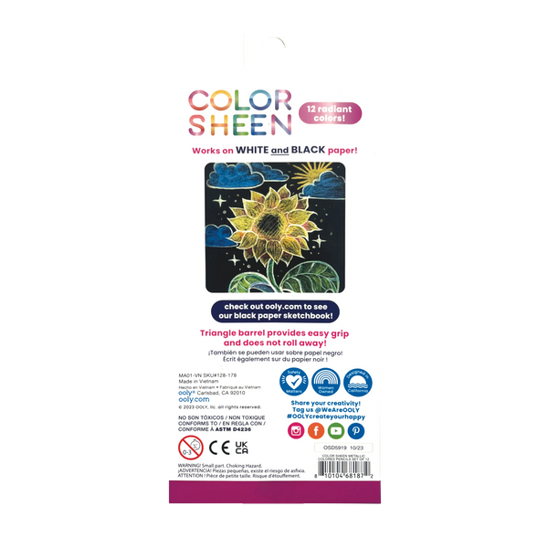 Ooly Color Sheen Metallic Colored Pencils Set Of 12