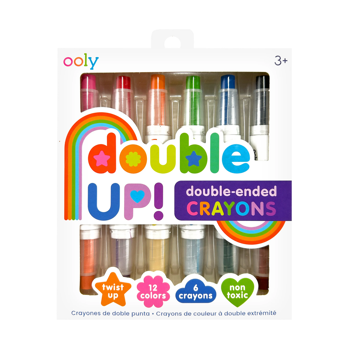 Ooly Double Up Double Ended Crayon Set Of 6 12 Colors