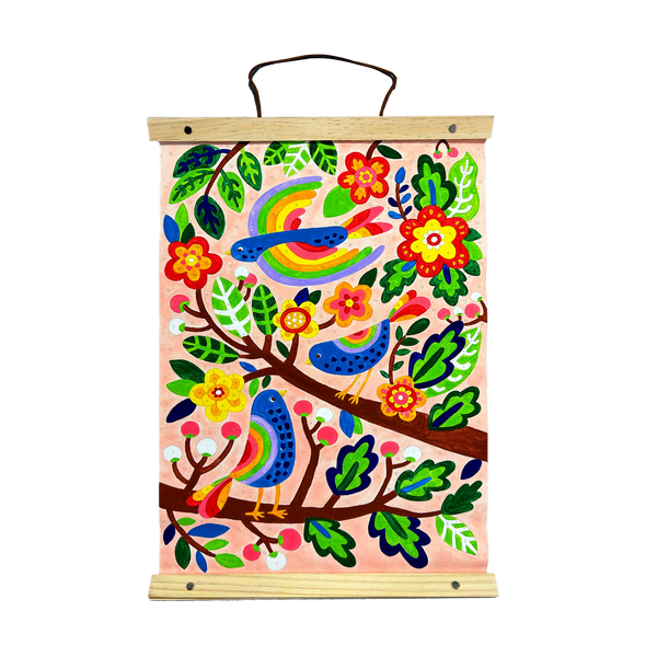 Ooly Paintology Paint By Number Canvas Kit Blue Birds 25 Pcs
