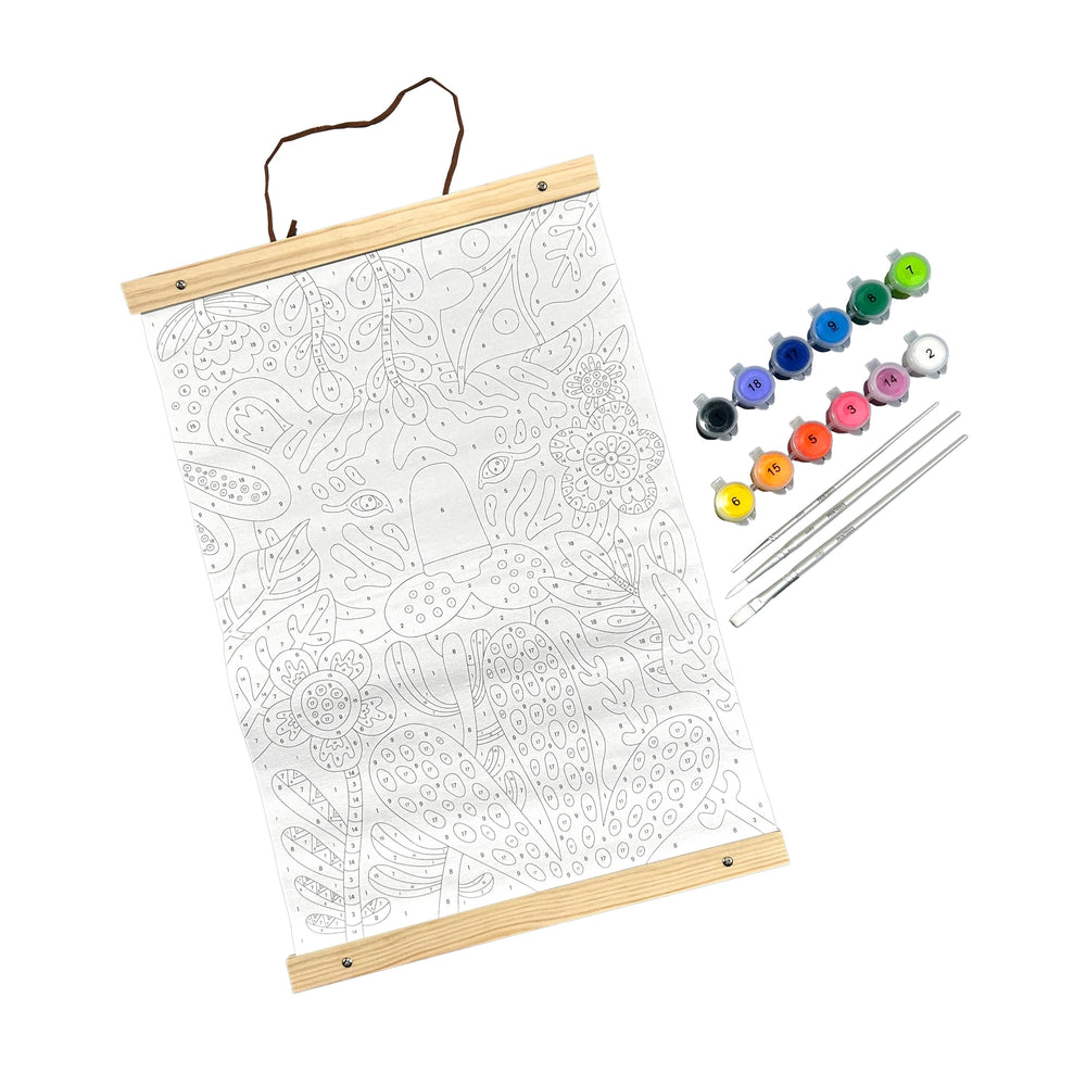 Ooly Paintology Paint By Number Canvas Kit Tiger Eyes 25 Pc