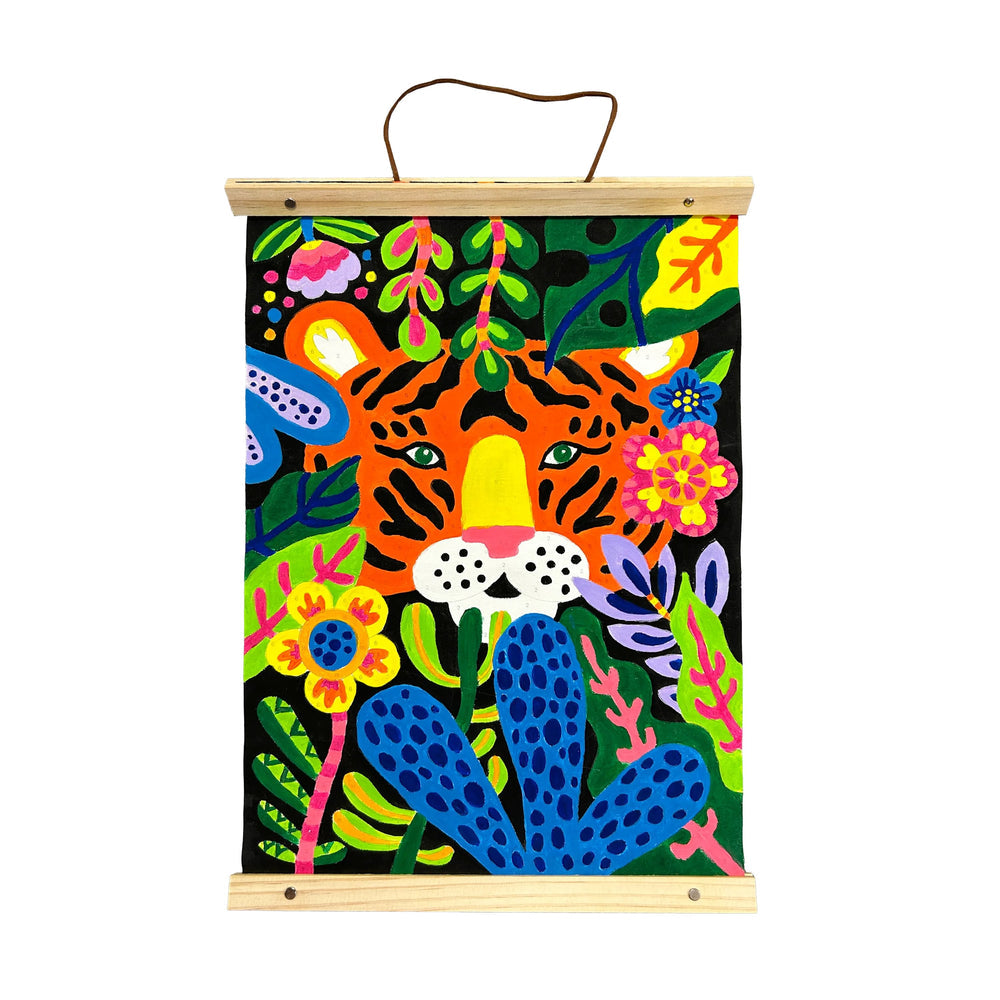 Ooly Paintology Paint By Number Canvas Kit Tiger Eyes 25 Pc