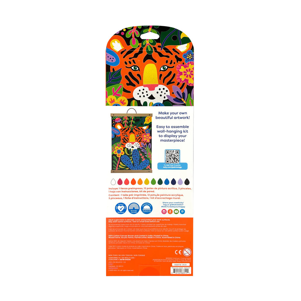 Ooly Paintology Paint By Number Canvas Kit Tiger Eyes 25 Pc