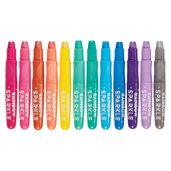 Ooly Rainbow Sparkle Metallic Watercolor Gel Crayons Set Of 12