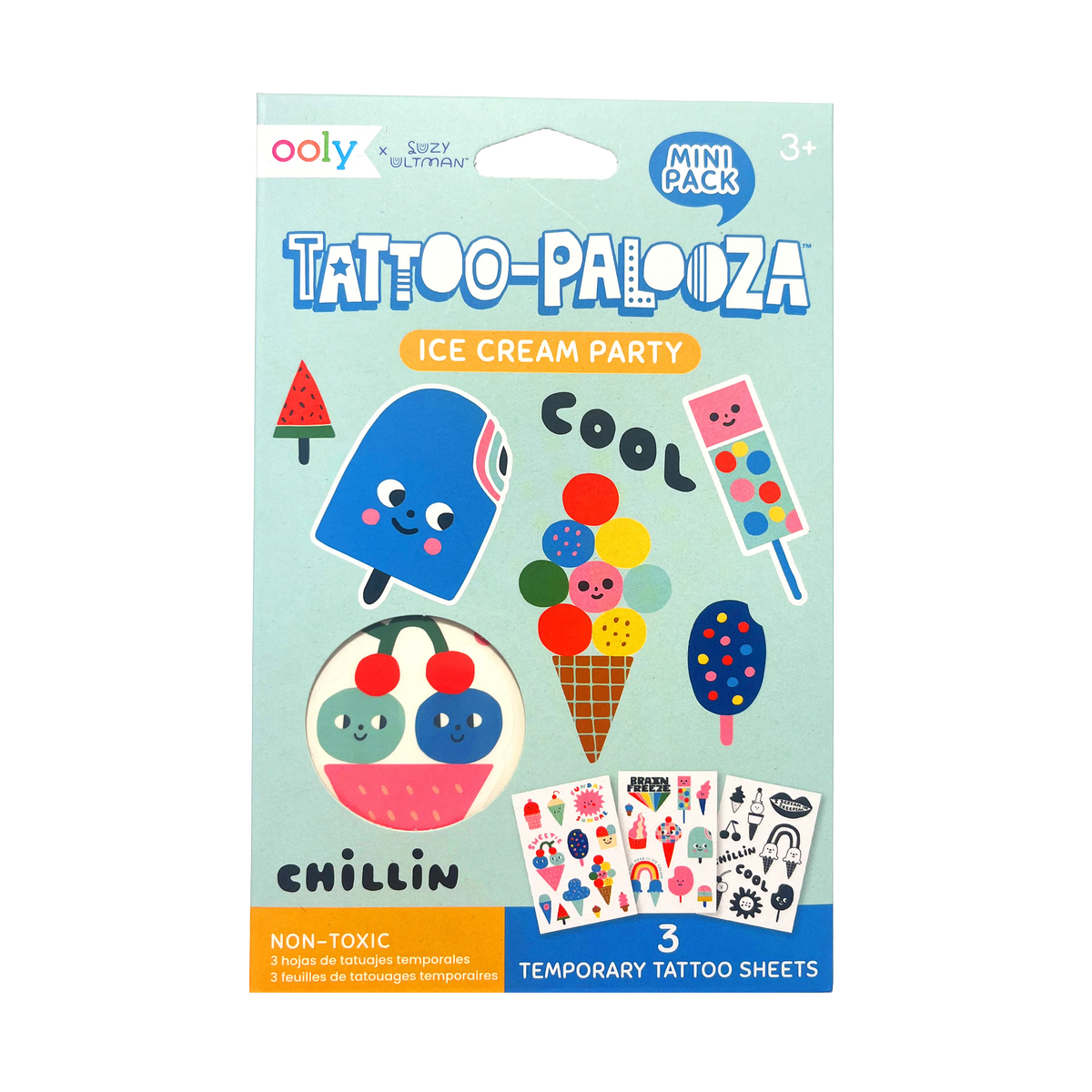 Ooly Mini Tattoo Palooza Temporary Tattoos X Suzy Ice Cream