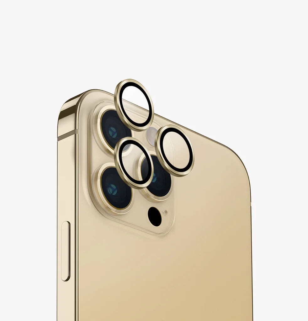 واقي عدسة الكاميرا iPhone 14 Pro و Pro Max - ذهبي شمباني من Uniq Optix