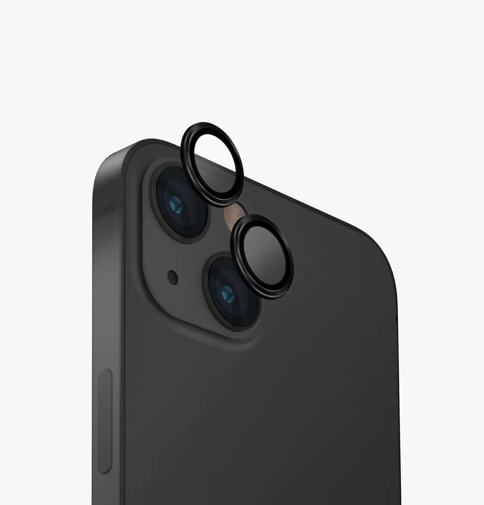 واقي عدسة الكاميرا الألومنيوم iPhone 15 و 15 Plus - أسود منتصف الليل من Uniq Optix