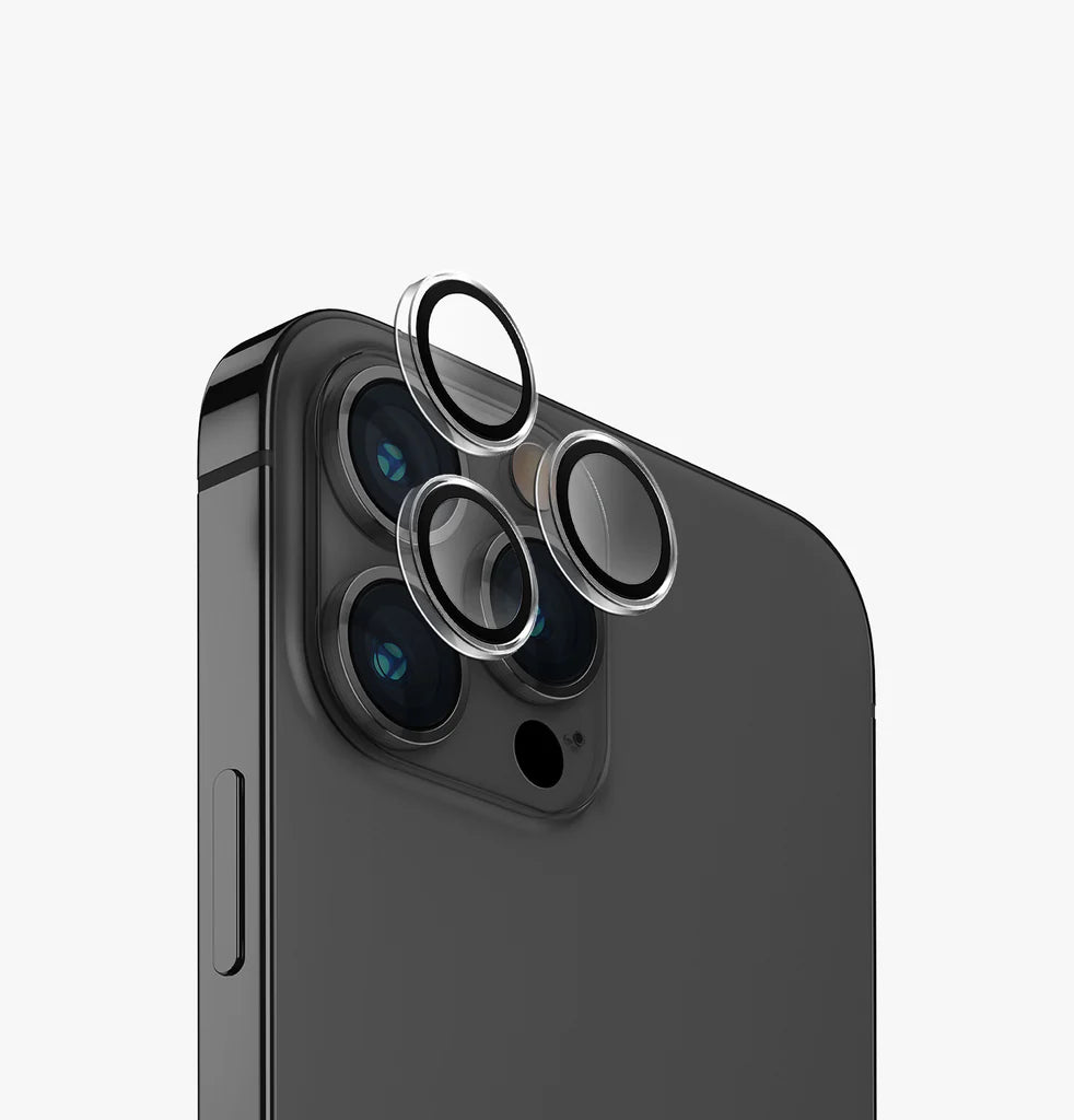 واقي عدسة الكاميرا iPhone Pro 2023 بحجم 6.7 - شفاف كريستالي من Uniq Optix