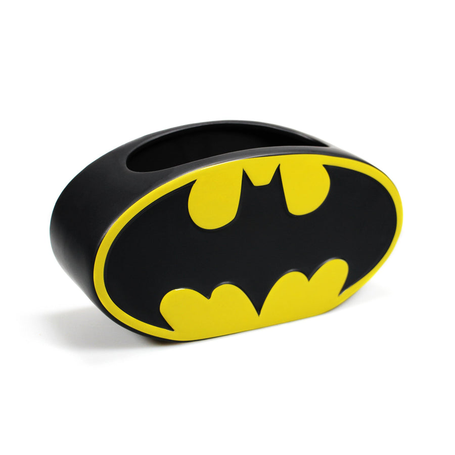 Halfmoon Bay Ceramic Pot Shaped Batman Logo